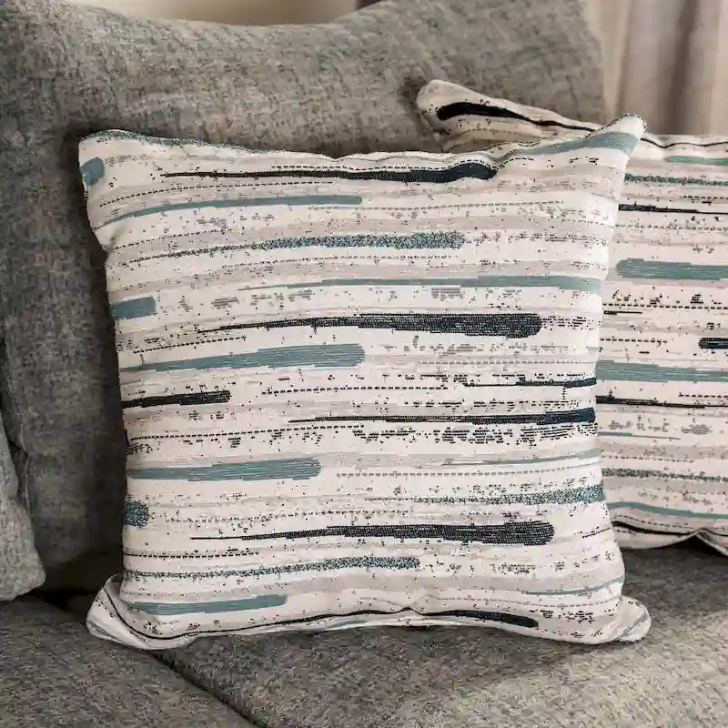 Furniture of America Nort Geçiş Tarzı Kumaş Döşemeli, Dışa Açılan Kollu 2 Parçalı Kanepe Takımı