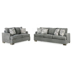 Furniture of America Nort Geçiş Tarzı Kumaş Döşemeli, Dışa Açılan Kollu 2 Parçalı Kanepe Takımı