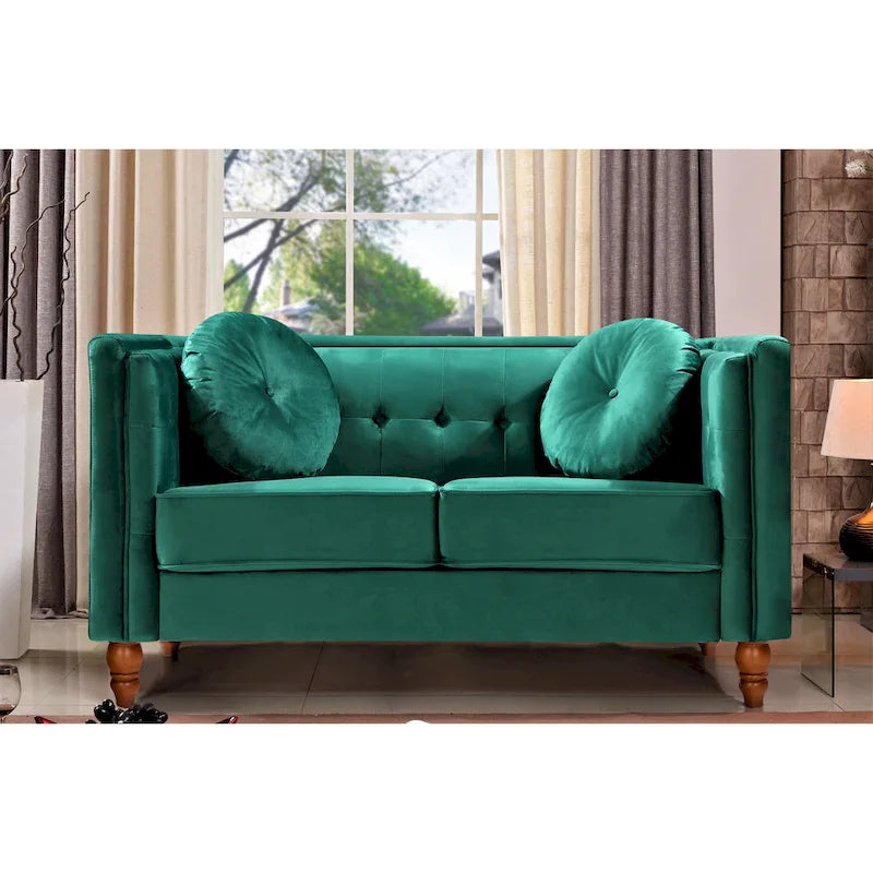 Klasyczna dwuosobowa sofa Angie Kittleson w stylu Chesterfield