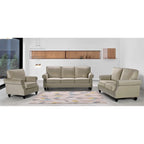 Ramos 3-teiliges Samt-Set mit Nagelkopfverzierung – Loveseat, Sofa und Sessel