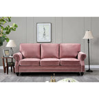 Ramos 3-teiliges Samt-Set mit Nagelkopfverzierung – Loveseat, Sofa und Sessel