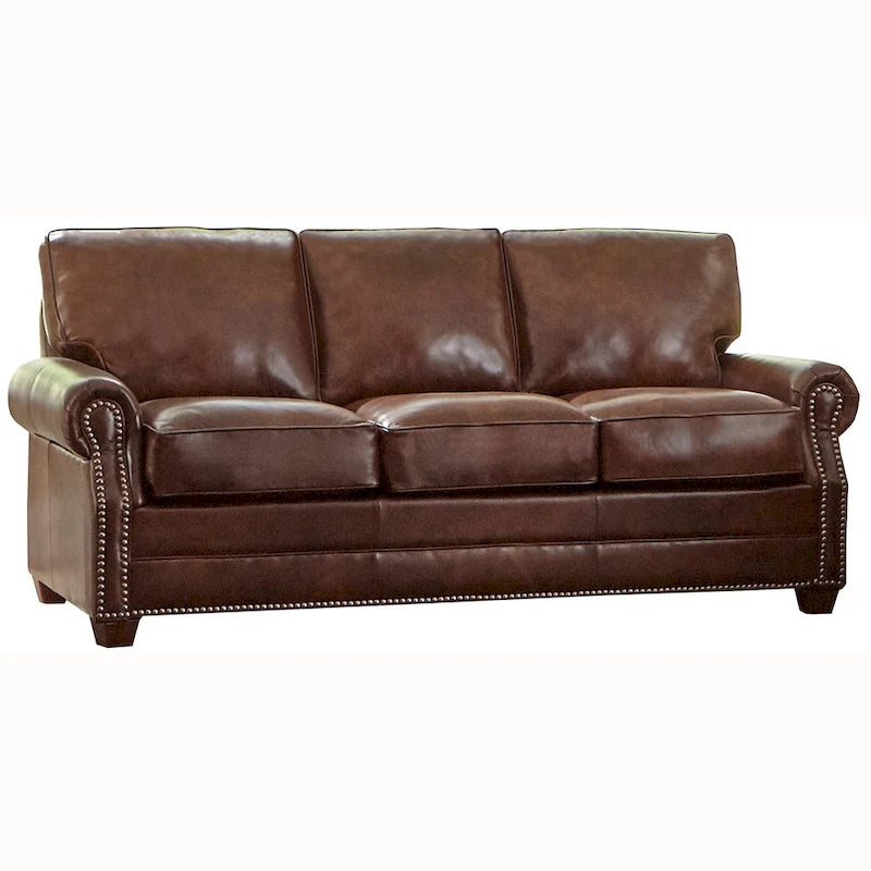 Ensemble Revo fabriqué aux États-Unis, composé d’un canapé et de deux fauteuils en cuir pleine fleur