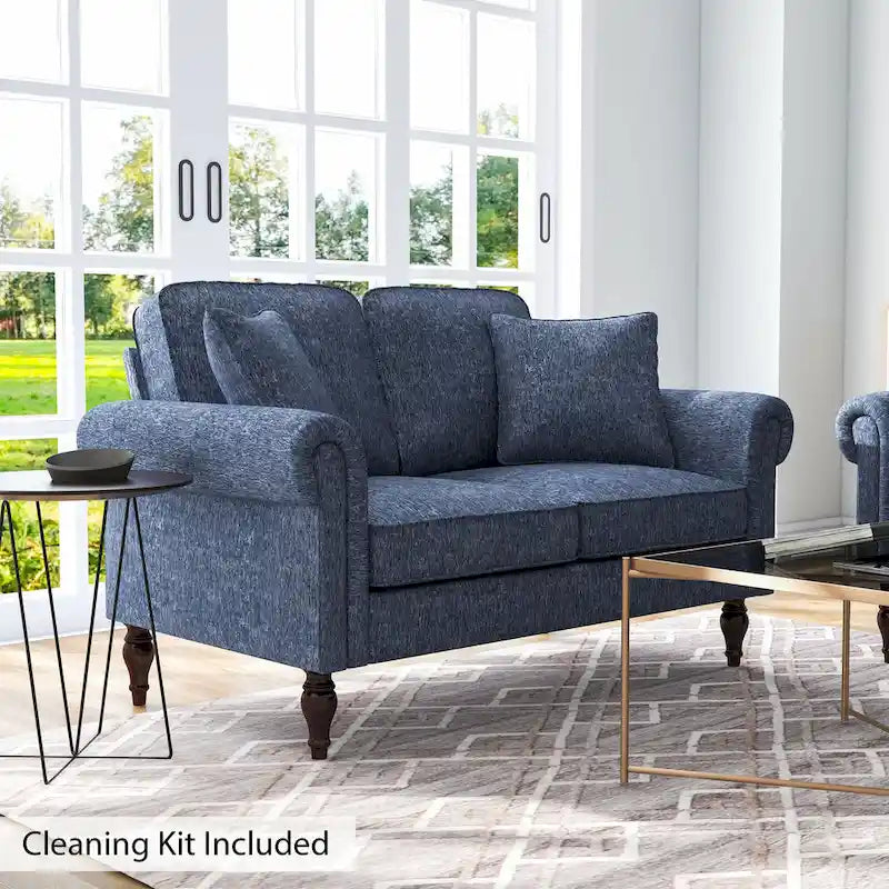 Furniture of America Igny hagyományos stílusú, zsenília kárpitozású, több párnás kétszemélyes kanapé