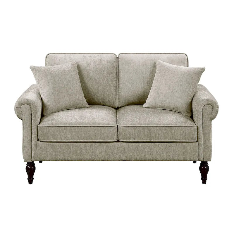 Furniture of America Igny hagyományos stílusú, zsenília kárpitozású, több párnás kétszemélyes kanapé