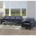 Lessa modernes Premium-Sofa- und Sesserset aus vollnarbigem Leder