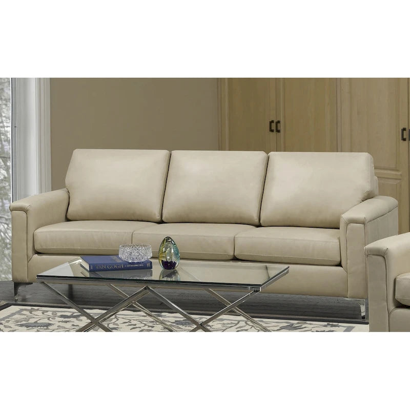Lessa modernes Premium-Sofa- und Sesserset aus vollnarbigem Leder