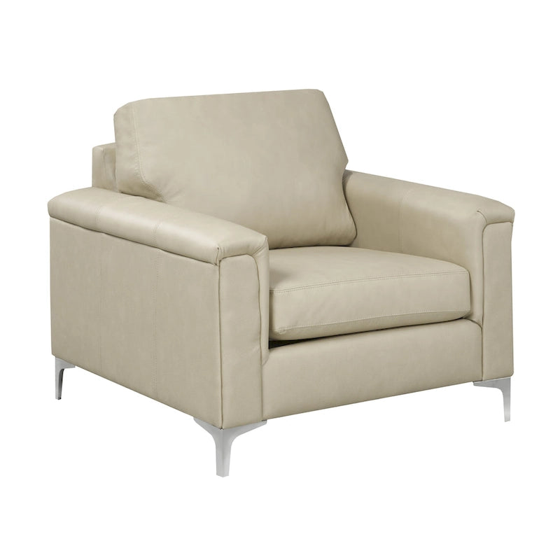 Lessa modernes Premium-Sofa- und Sesserset aus vollnarbigem Leder