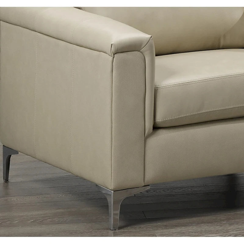 Lessa modernes Premium-Sofa- und Sesserset aus vollnarbigem Leder