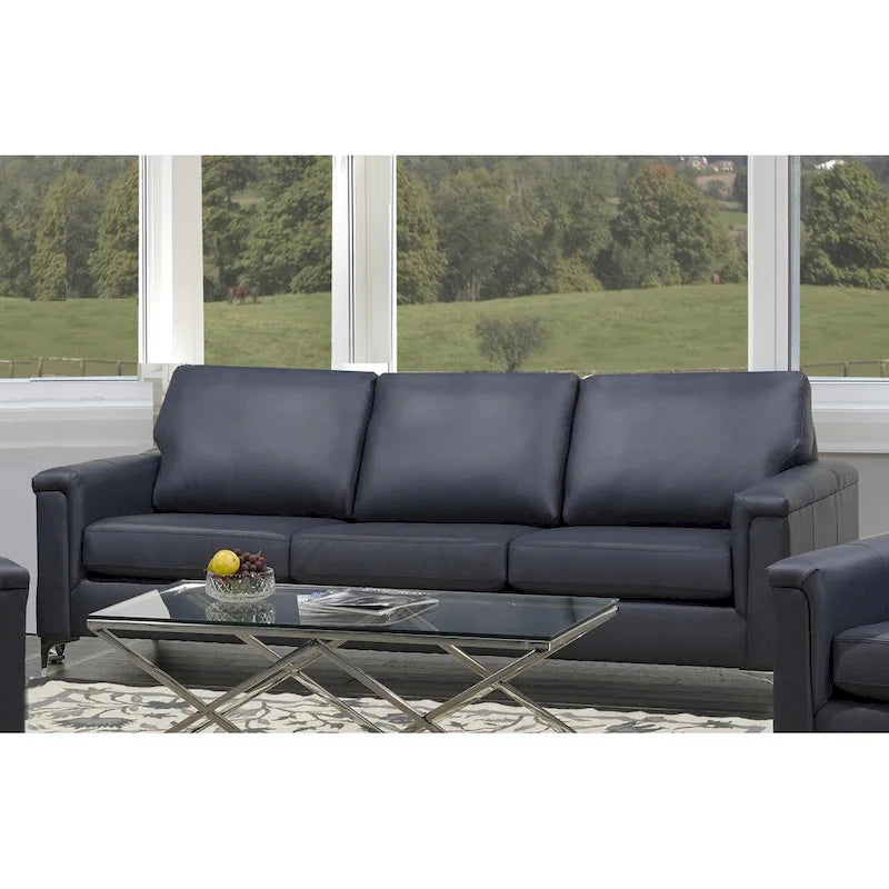 Lessa modernes Premium-Sofa- und Sesserset aus vollnarbigem Leder