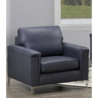 Lessa modernes Premium-Sofa- und Sesserset aus vollnarbigem Leder