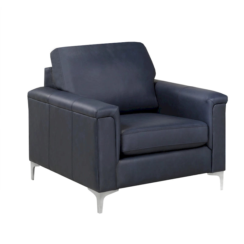 Lessa modernes Premium-Sofa- und Sesserset aus vollnarbigem Leder