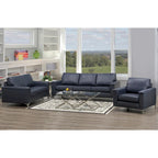 Lessa modernes Premium-Sofa- und Sesserset aus vollnarbigem Leder