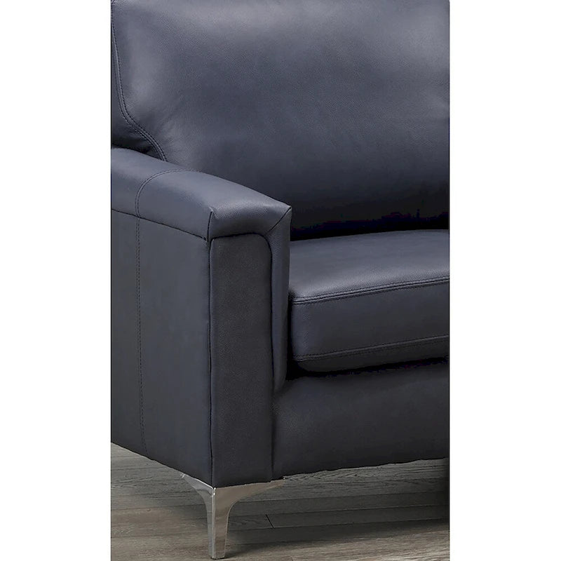 Lessa modernes Premium-Sofa- und Sesserset aus vollnarbigem Leder