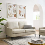 Corland Upholstered Fabric Loveseat