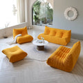Ensembles de canapés décontractés en tissu teddy pour la chambre et le salon, fauteuil poire confortable et canapé de sol