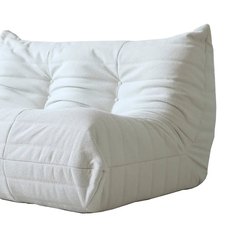 Ensembles de canapés décontractés en tissu teddy pour la chambre et le salon, fauteuil poire confortable et canapé de sol