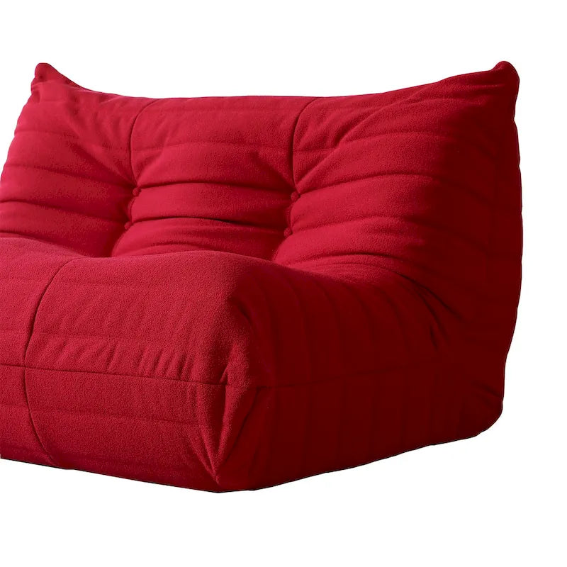 Ensembles de canapés décontractés en tissu teddy pour la chambre et le salon, fauteuil poire confortable et canapé de sol