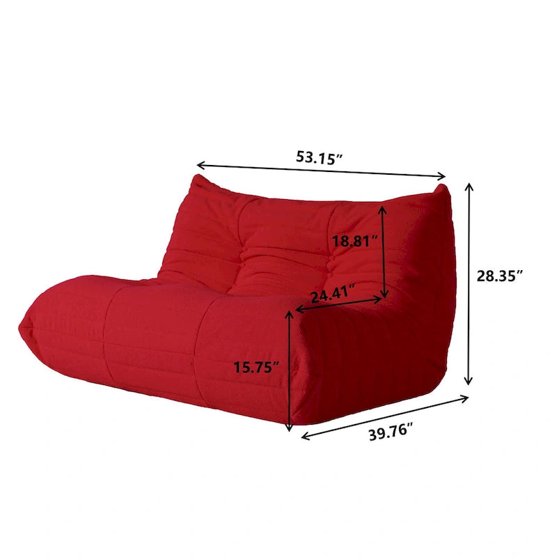 Ensembles de canapés décontractés en tissu teddy pour la chambre et le salon, fauteuil poire confortable et canapé de sol