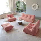 Ensembles de canapés décontractés en tissu teddy pour la chambre et le salon, fauteuil poire confortable et canapé de sol