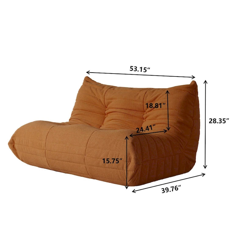 Ensembles de canapés décontractés en tissu teddy pour la chambre et le salon, fauteuil poire confortable et canapé de sol