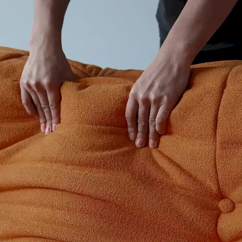 Ensembles de canapés décontractés en tissu teddy pour la chambre et le salon, fauteuil poire confortable et canapé de sol