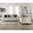 Mecia 2-teiliges Sofaset aus Chenille mit gerollten Armlehnen von Furniture of America