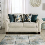 Mecia 2-teiliges Sofaset aus Chenille mit gerollten Armlehnen von Furniture of America