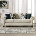 Mecia 2-teiliges Sofaset aus Chenille mit gerollten Armlehnen von Furniture of America