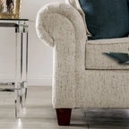 Mecia 2-teiliges Sofaset aus Chenille mit gerollten Armlehnen von Furniture of America
