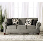 Mecia 2-teiliges Sofaset aus Chenille mit gerollten Armlehnen von Furniture of America