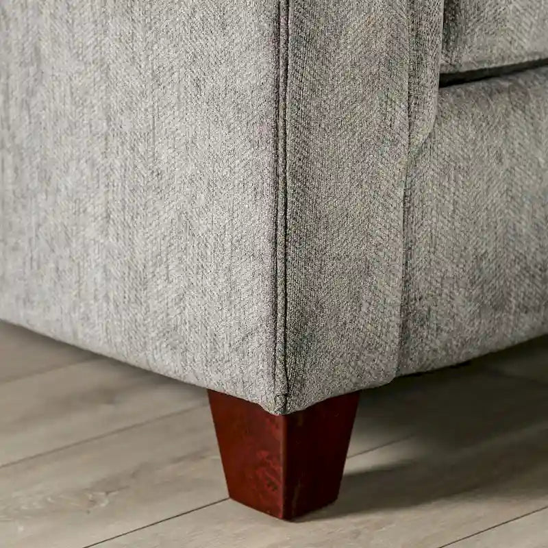Mecia 2-teiliges Sofaset aus Chenille mit gerollten Armlehnen von Furniture of America
