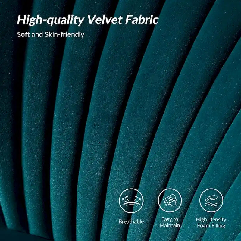 Ensemble de salon 3 pièces Delicia en tissu velours de haute qualité avec pieds robustes, par HULALA HOME