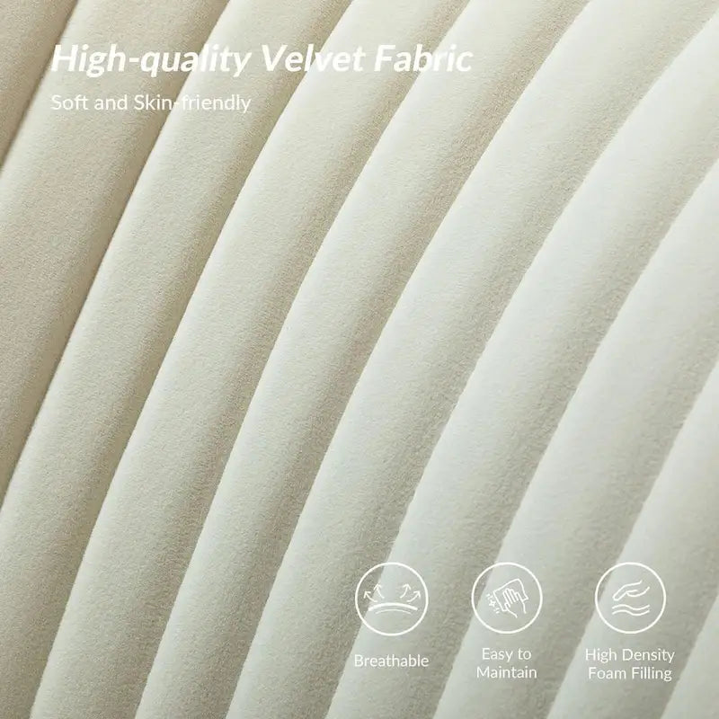 Ensemble de salon 3 pièces Delicia en tissu velours de haute qualité avec pieds robustes, par HULALA HOME