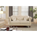 Loveseat Chesterfield Gloria de mediados de siglo con tachuelas, de US Pride