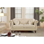 Loveseat Chesterfield Gloria de mediados de siglo con tachuelas, de US Pride