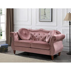 Loveseat Chesterfield Gloria de mediados de siglo con tachuelas, de US Pride