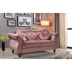 Loveseat Chesterfield Gloria de mediados de siglo con tachuelas, de US Pride