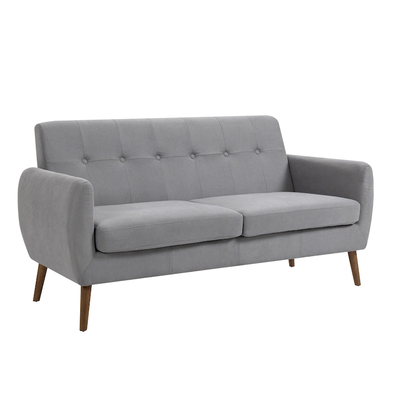 Porthos Home Rya kleiner Zweisitzer, Sofa, Stoff, Kautschukholz