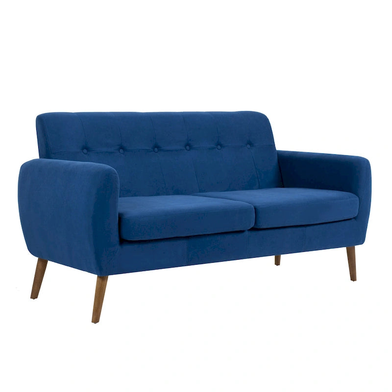 Porthos Home Rya kleiner Zweisitzer, Sofa, Stoff, Kautschukholz