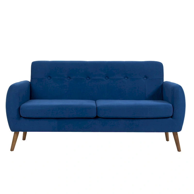 Porthos Home Rya kleiner Zweisitzer, Sofa, Stoff, Kautschukholz