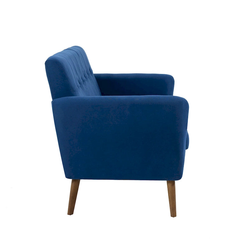 Porthos Home Rya kleiner Zweisitzer, Sofa, Stoff, Kautschukholz