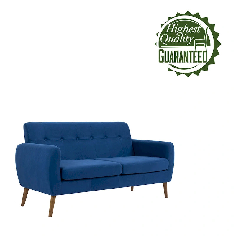 Porthos Home Rya kleiner Zweisitzer, Sofa, Stoff, Kautschukholz