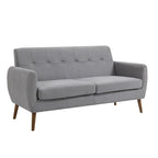 Porthos Home Rya kleiner Zweisitzer, Sofa, Stoff, Kautschukholz