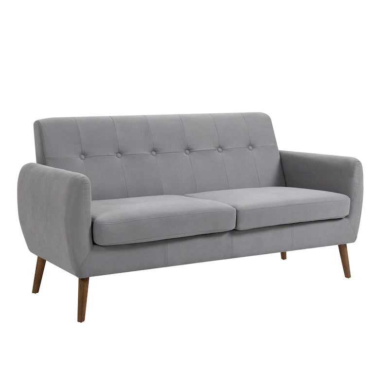 Porthos Home Rya kleiner Zweisitzer, Sofa, Stoff, Kautschukholz
