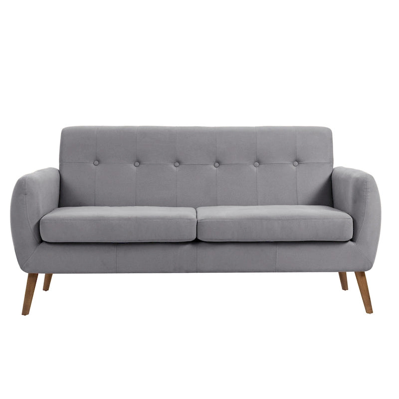 Porthos Home Rya kleiner Zweisitzer, Sofa, Stoff, Kautschukholz