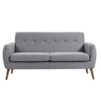 Porthos Home Rya kleiner Zweisitzer, Sofa, Stoff, Kautschukholz