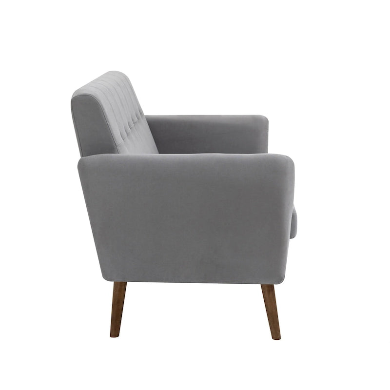 Porthos Home Rya kleiner Zweisitzer, Sofa, Stoff, Kautschukholz