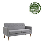 Porthos Home Rya kleiner Zweisitzer, Sofa, Stoff, Kautschukholz