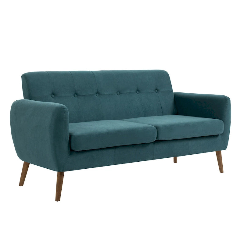 Porthos Home Rya kleiner Zweisitzer, Sofa, Stoff, Kautschukholz