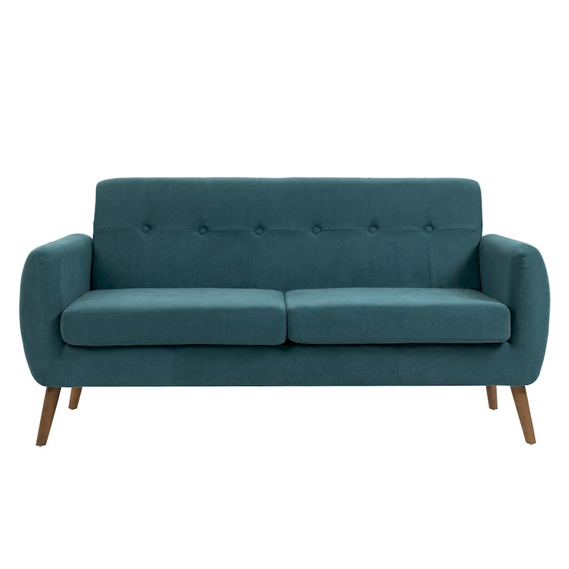 Porthos Home Rya kleiner Zweisitzer, Sofa, Stoff, Kautschukholz